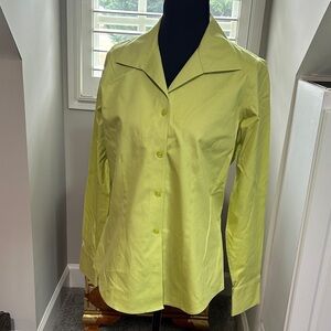 Chico's Lime Green Button-Up Shirt